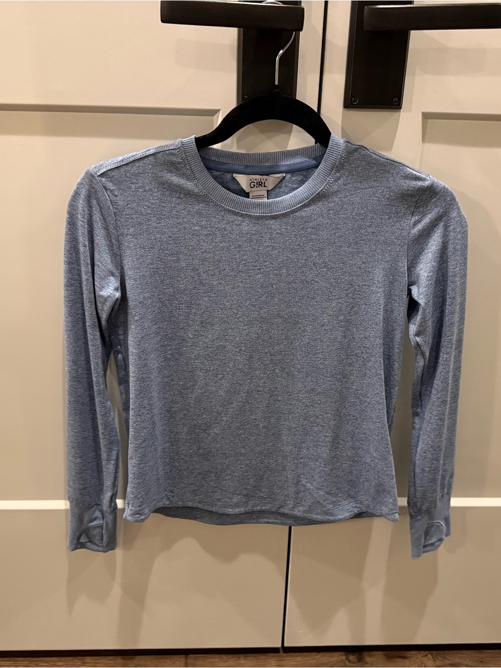 Athleta Girl Peformance Long Sleeve Top, Blue, Sz 8-10